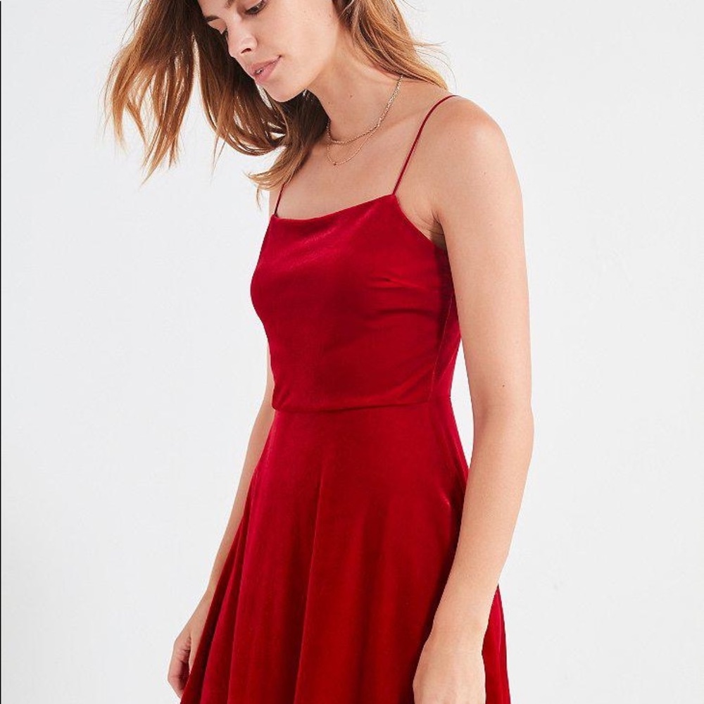 UO Red Velvet dress